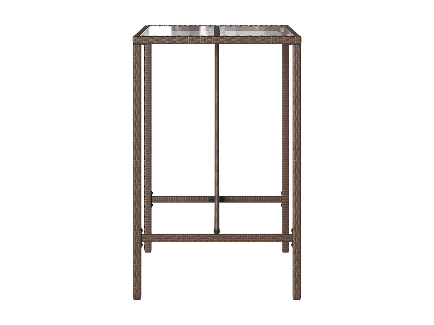 Village Green-Green Ridge  Tuinbartafel 70x70x110 cm poly rattan bruin