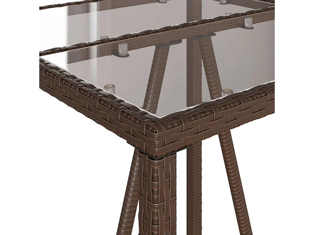 Village Green-Green Ridge  Tuinbartafel 70x70x110 cm poly rattan bruin