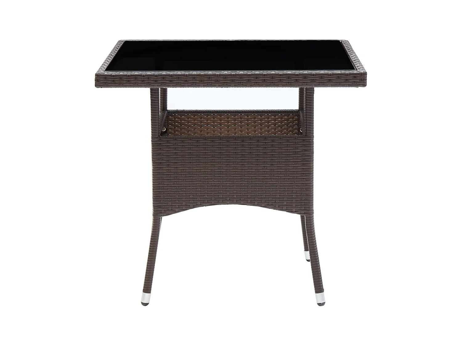 Iver  Table de salle à manger de jardin Marron Résine tressée