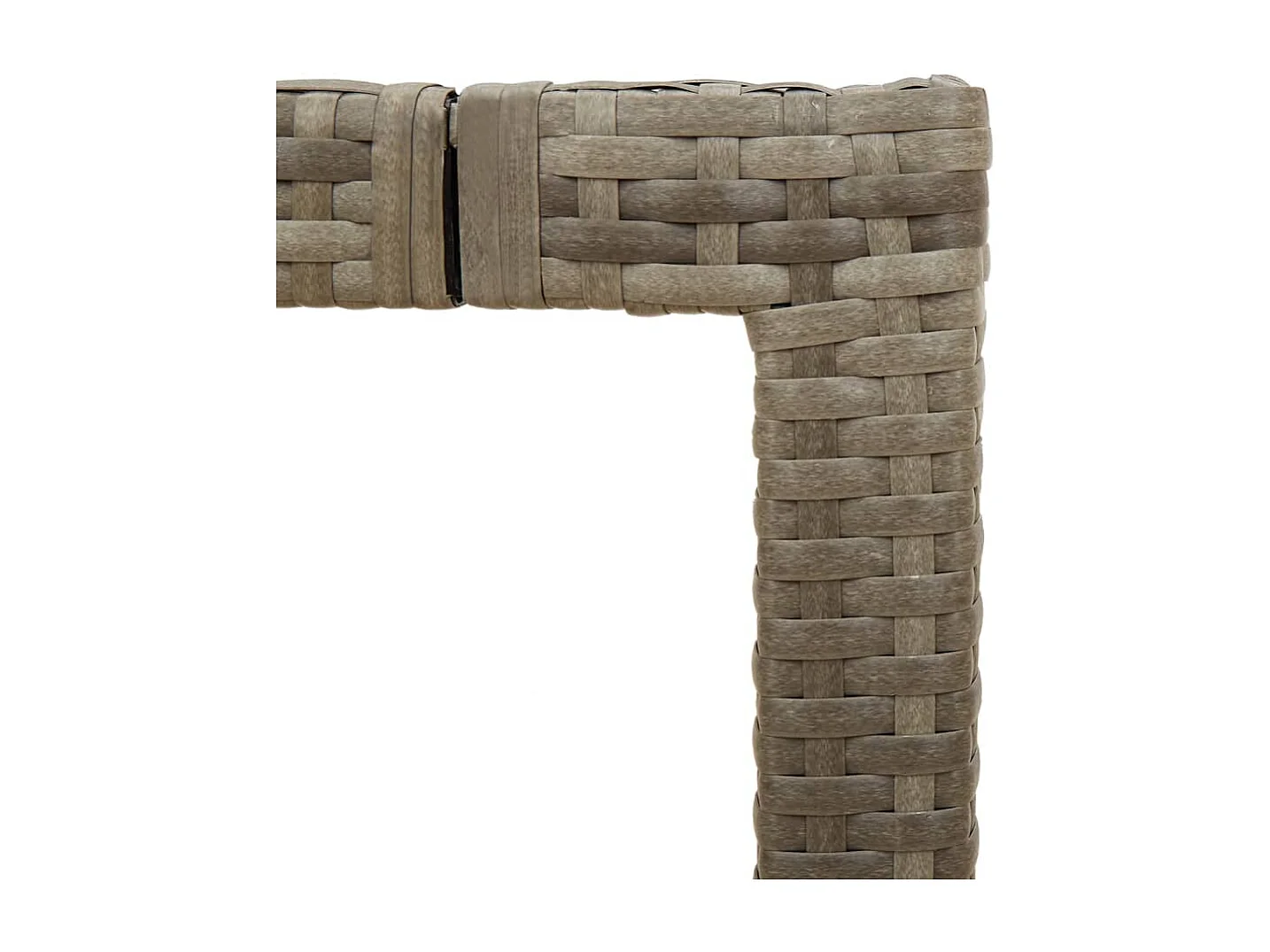 Michiel  Gartentisch mit Glasplatte Grau 90x90x75 cm Poly Rattan