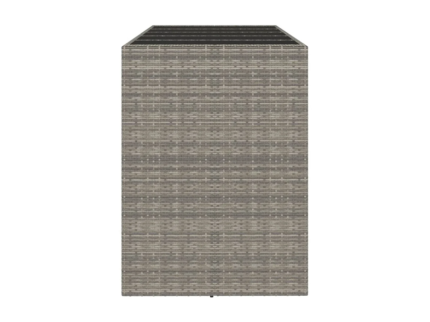 Lou  Bartisch mit Glasplatte Grau 185x80x110 cm Poly Rattan