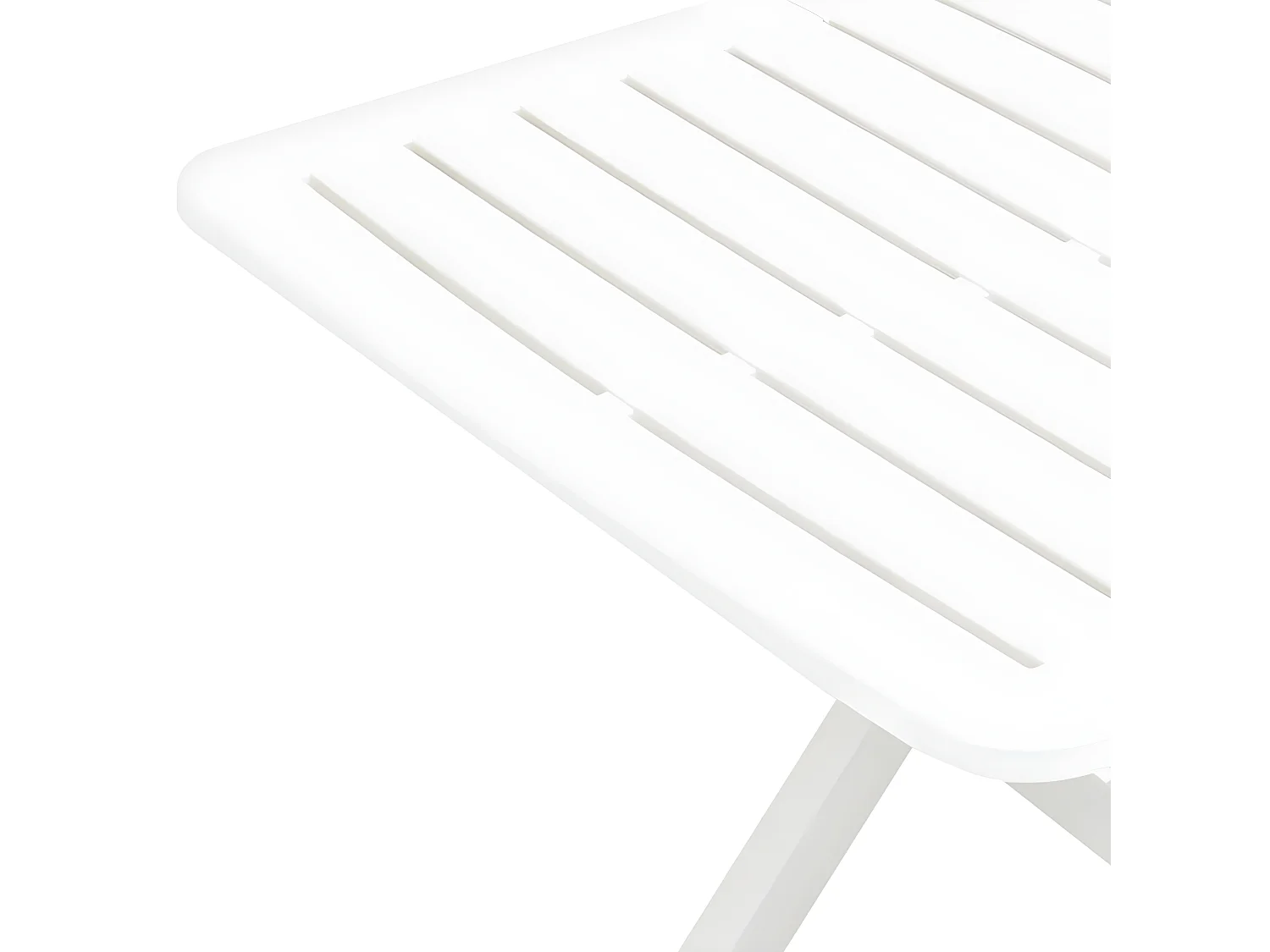 Thylenor  Table pliable de jardin Blanc 79x72x70 cm Plastique