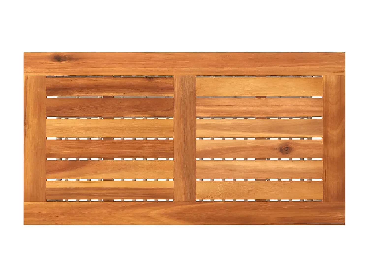 Centreville  Table de jardin beige 70x38x42 cm résine tressée et bois acacia