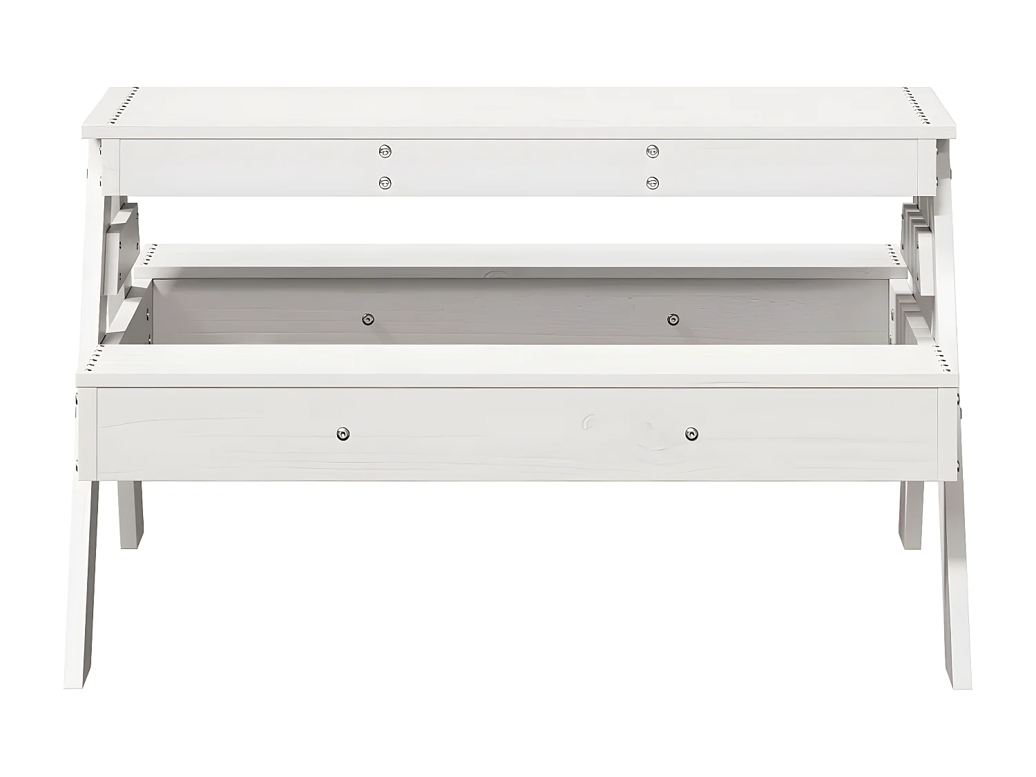 Quindel  Table de pique-nique pour enfants blanc bois massif de pin