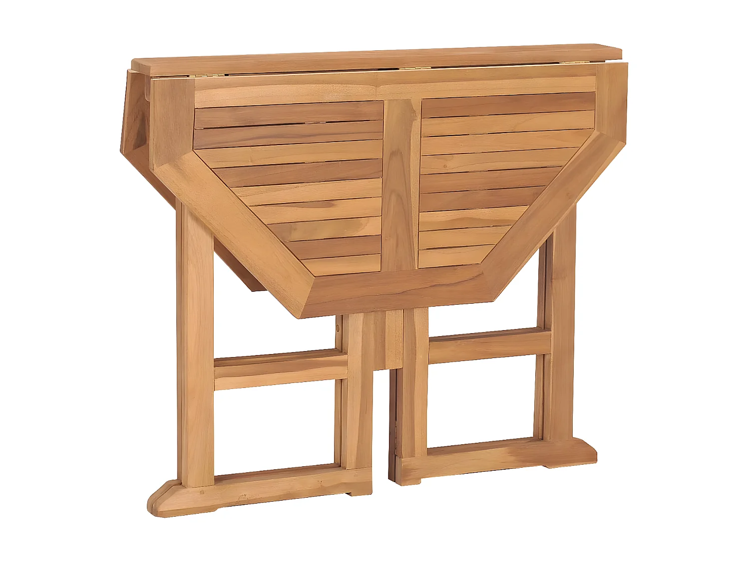 Marie-Lise  Table à dîner pliable de jardin Ø90x75 cm Bois de teck solide