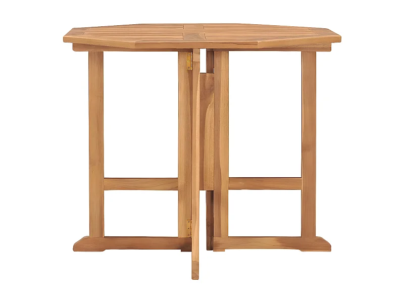 Marie-Lise  Table à dîner pliable de jardin Ø90x75 cm Bois de teck solide