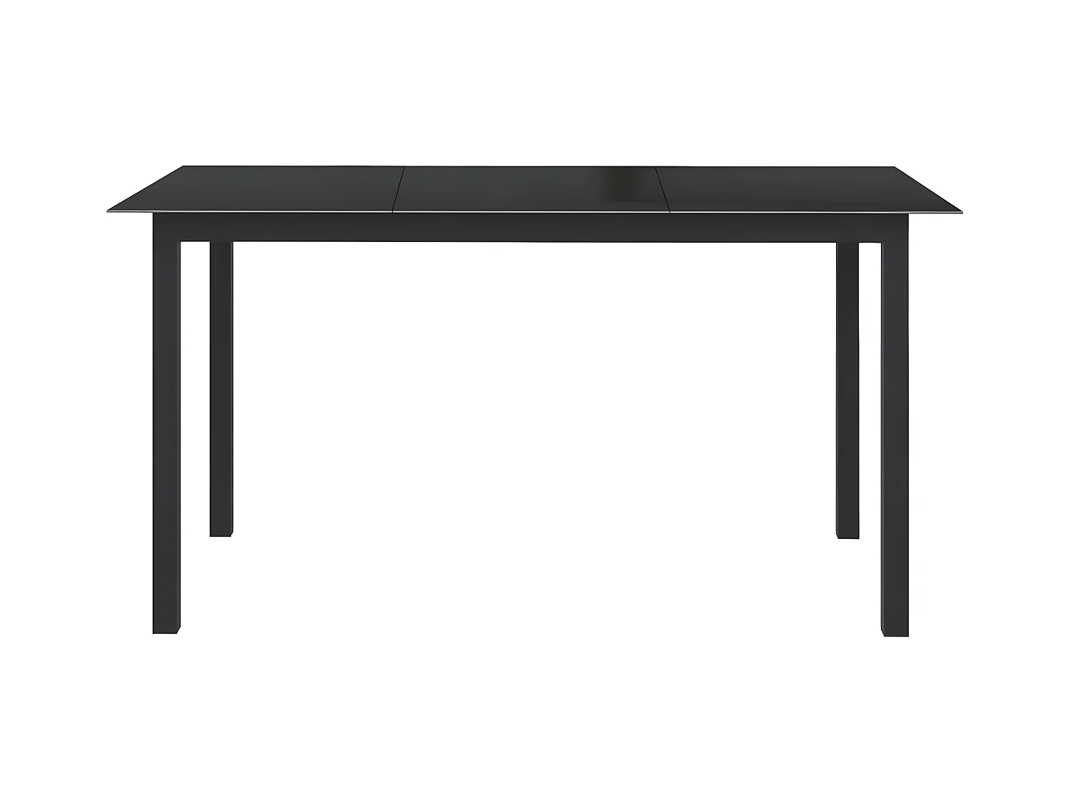 Batesville  Tuintafel 150x90x74 cm aluminium en glas zwart