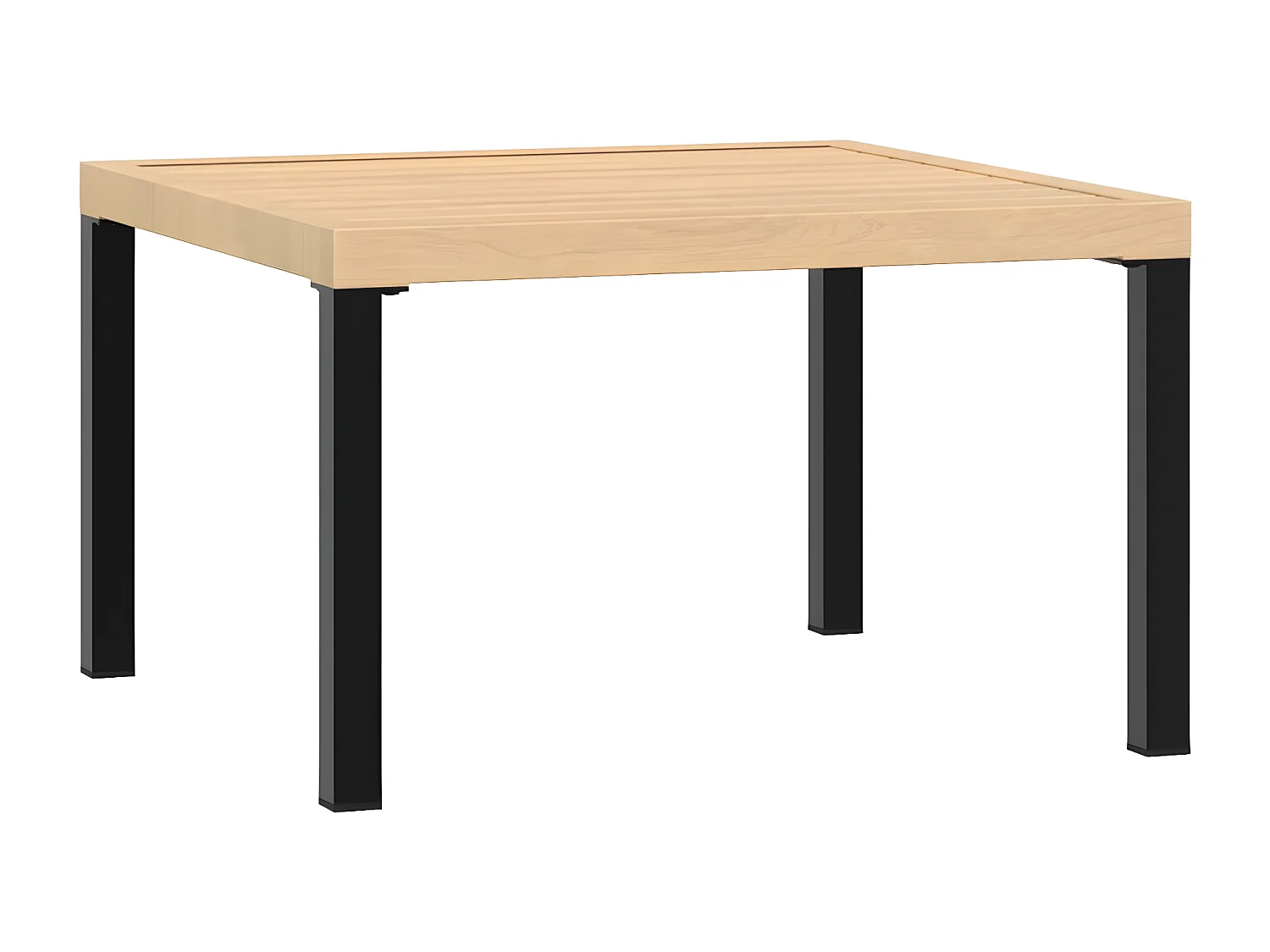 Garden Furniture -  Table basse de jardin noir 65x65x40 cm aluminium