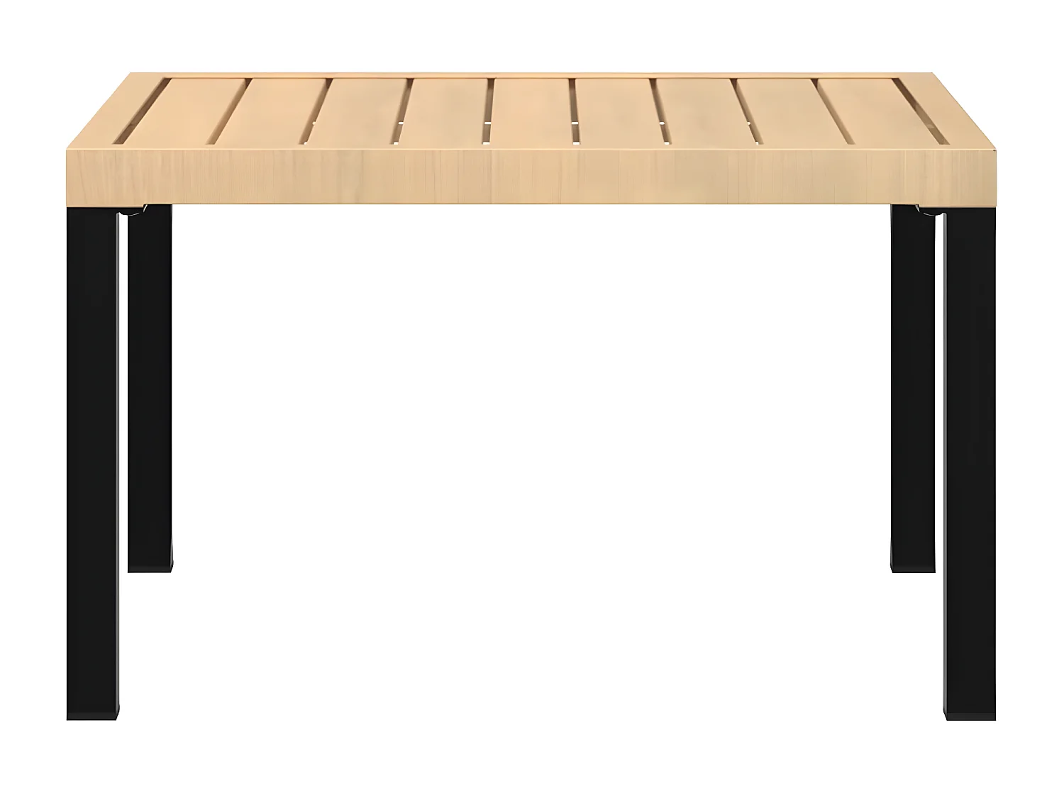 Garden Furniture -  Table basse de jardin noir 65x65x40 cm aluminium