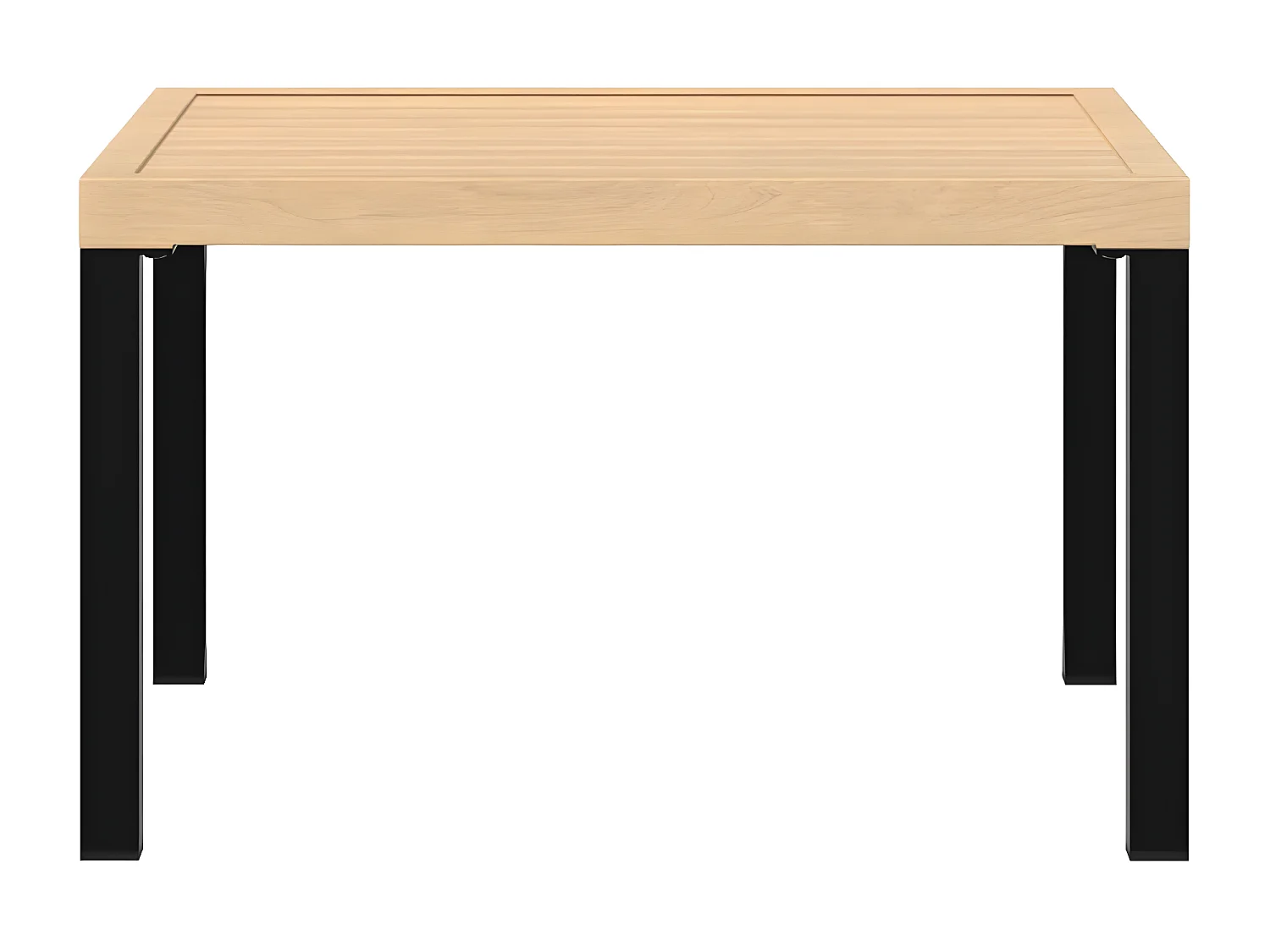 Garden Furniture -  Table basse de jardin noir 65x65x40 cm aluminium