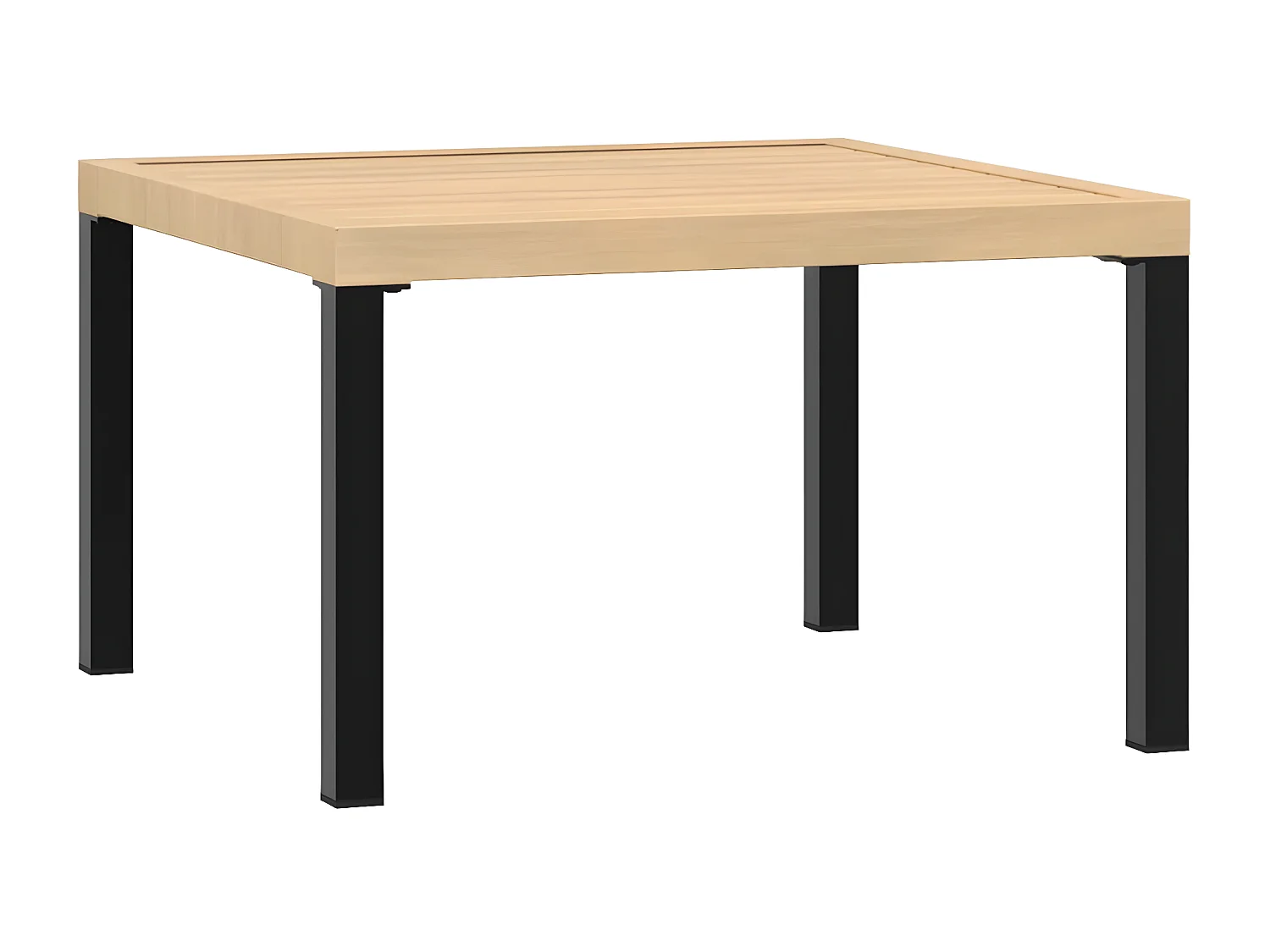 Garden Furniture -  Table basse de jardin noir 65x65x40 cm aluminium