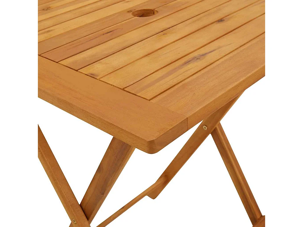 Jeanne-Véronique  Table pliable de jardin 60x60x75 cm Bois d'acacia solide