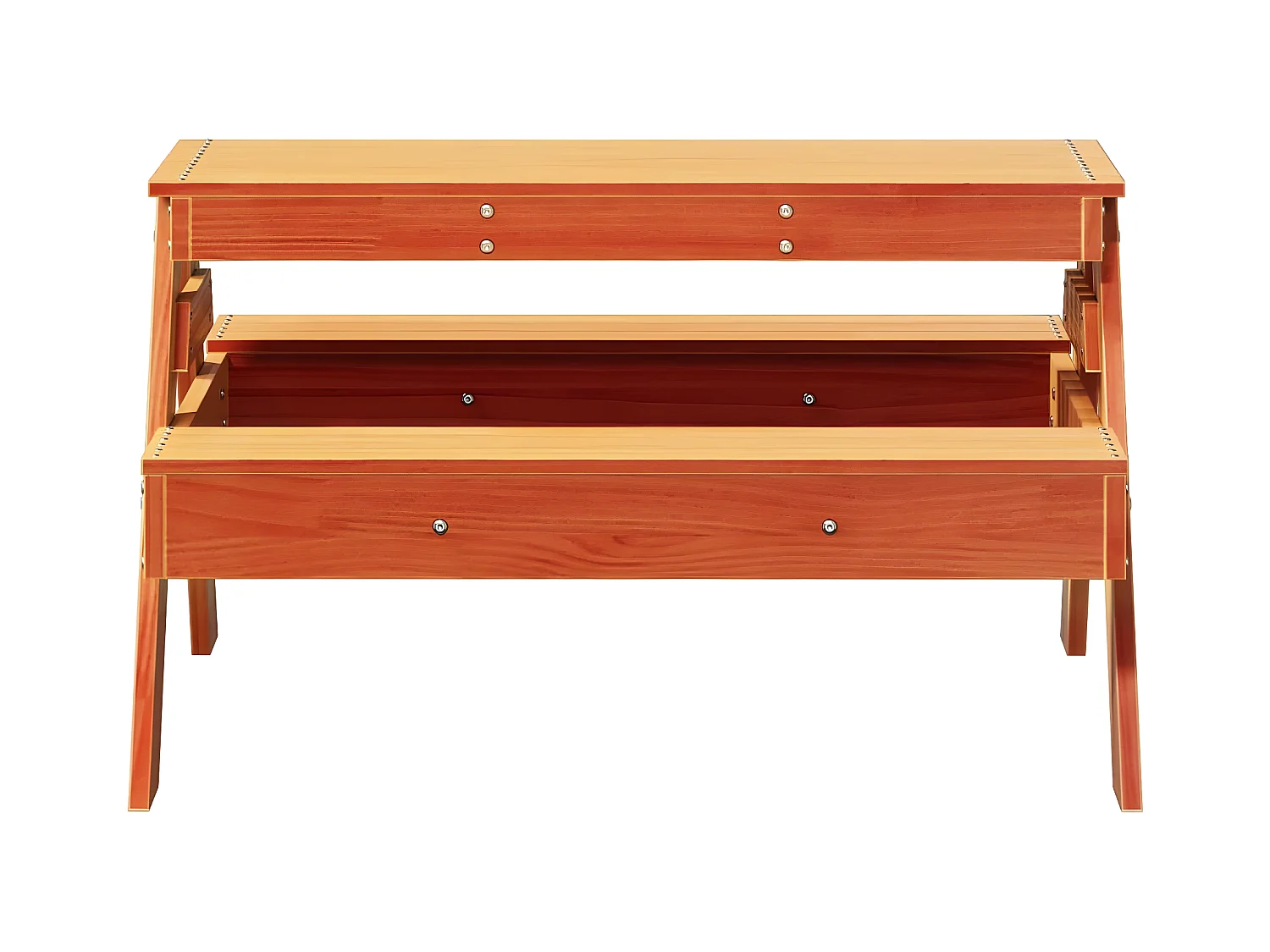Quindel  Picknicktisch für Kinder Wachsbraun 88x97x52 cm Massivholz