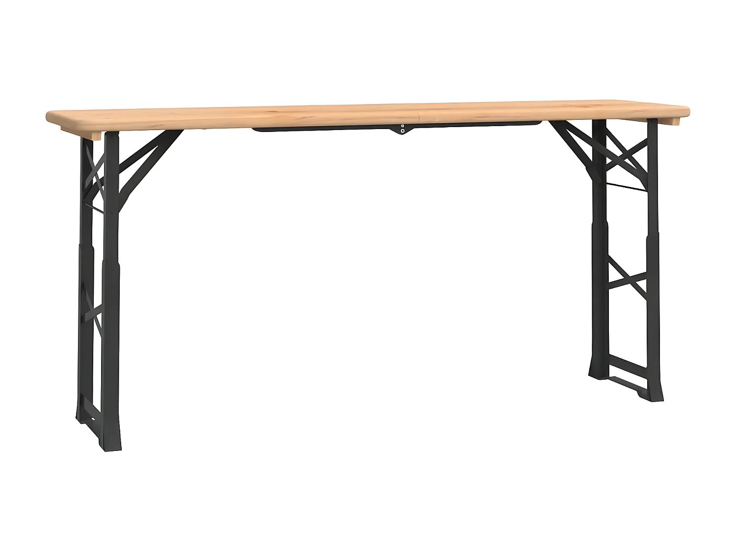Garden Furniture -  Table à bière pliable 170x50x75/105 cm bois massif de sapin