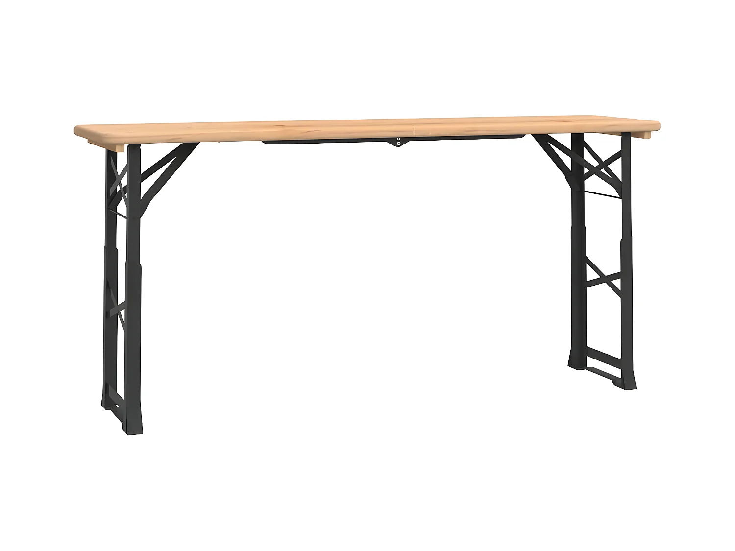 Garden Furniture -  Table à bière pliable 170x50x75/105 cm bois massif de sapin