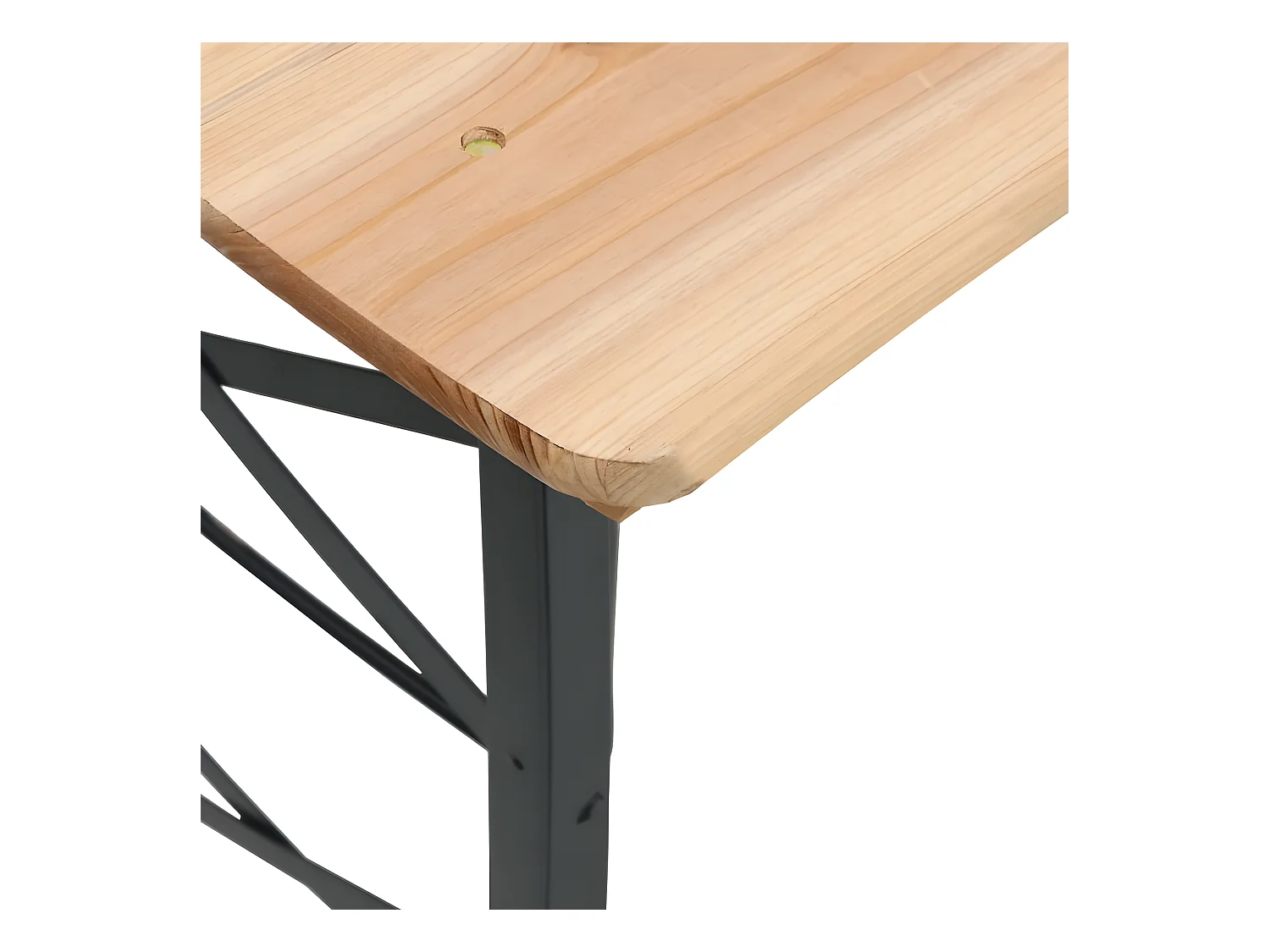 Garden Furniture -  Table à bière pliable 170x50x75/105 cm bois massif de sapin