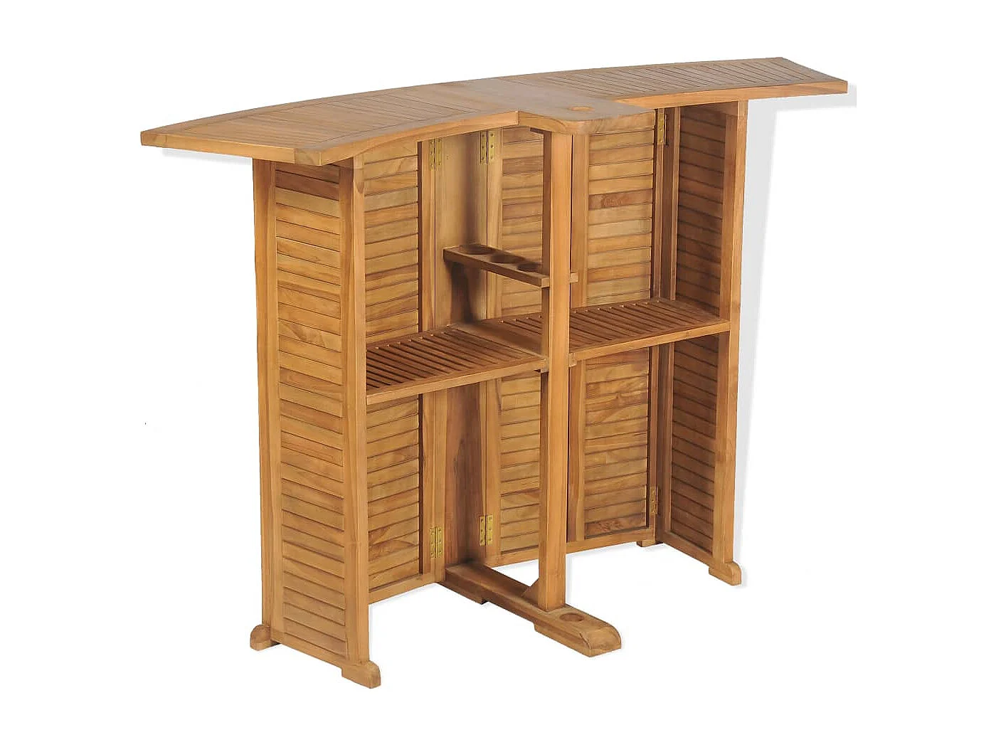 Garden Furniture -  Table pliable de bar 155x53x105 cm Bois de teck solide