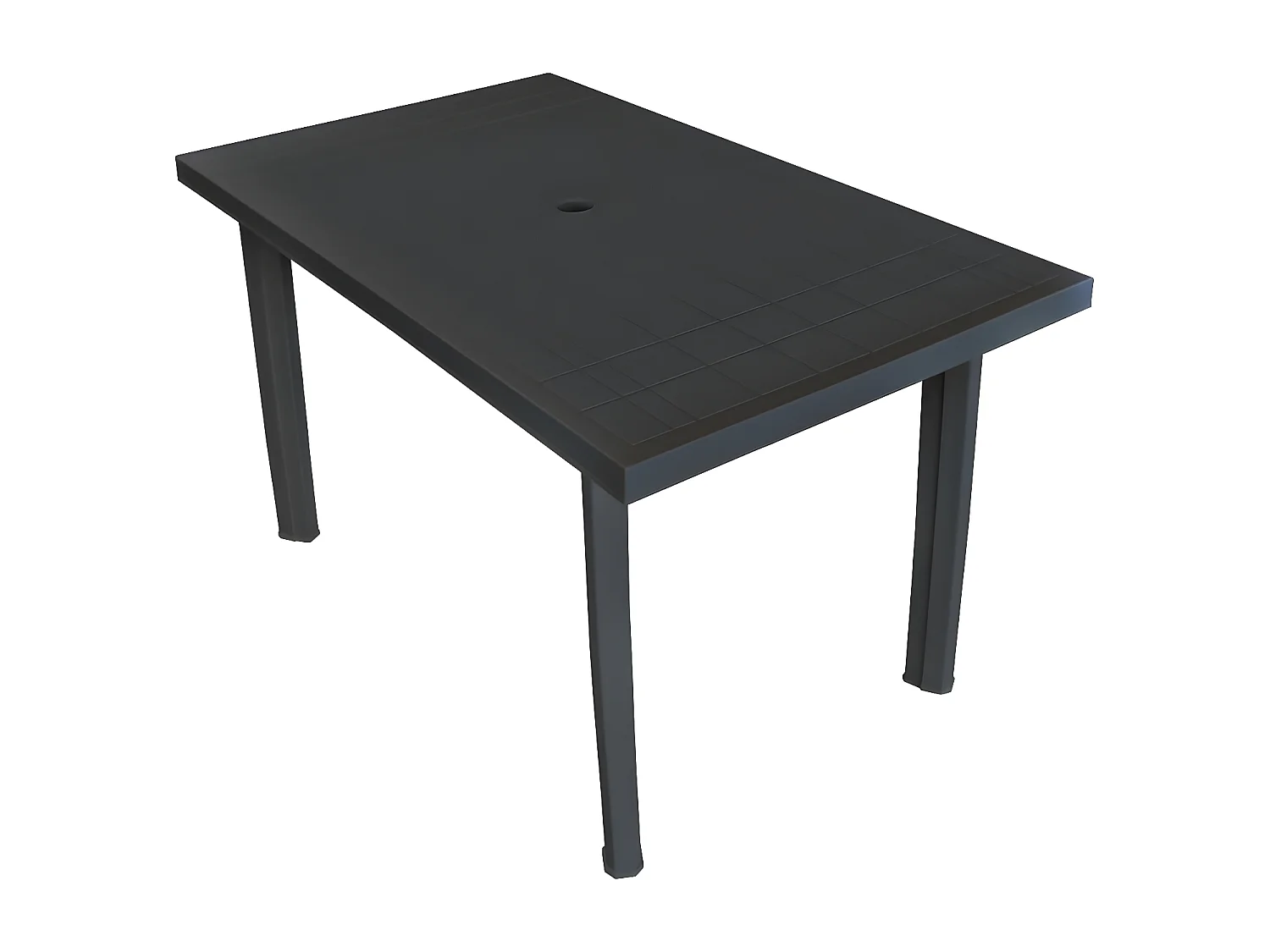 Taha  Table de jardin Anthracite 126 x 76 x 72 cm Plastique