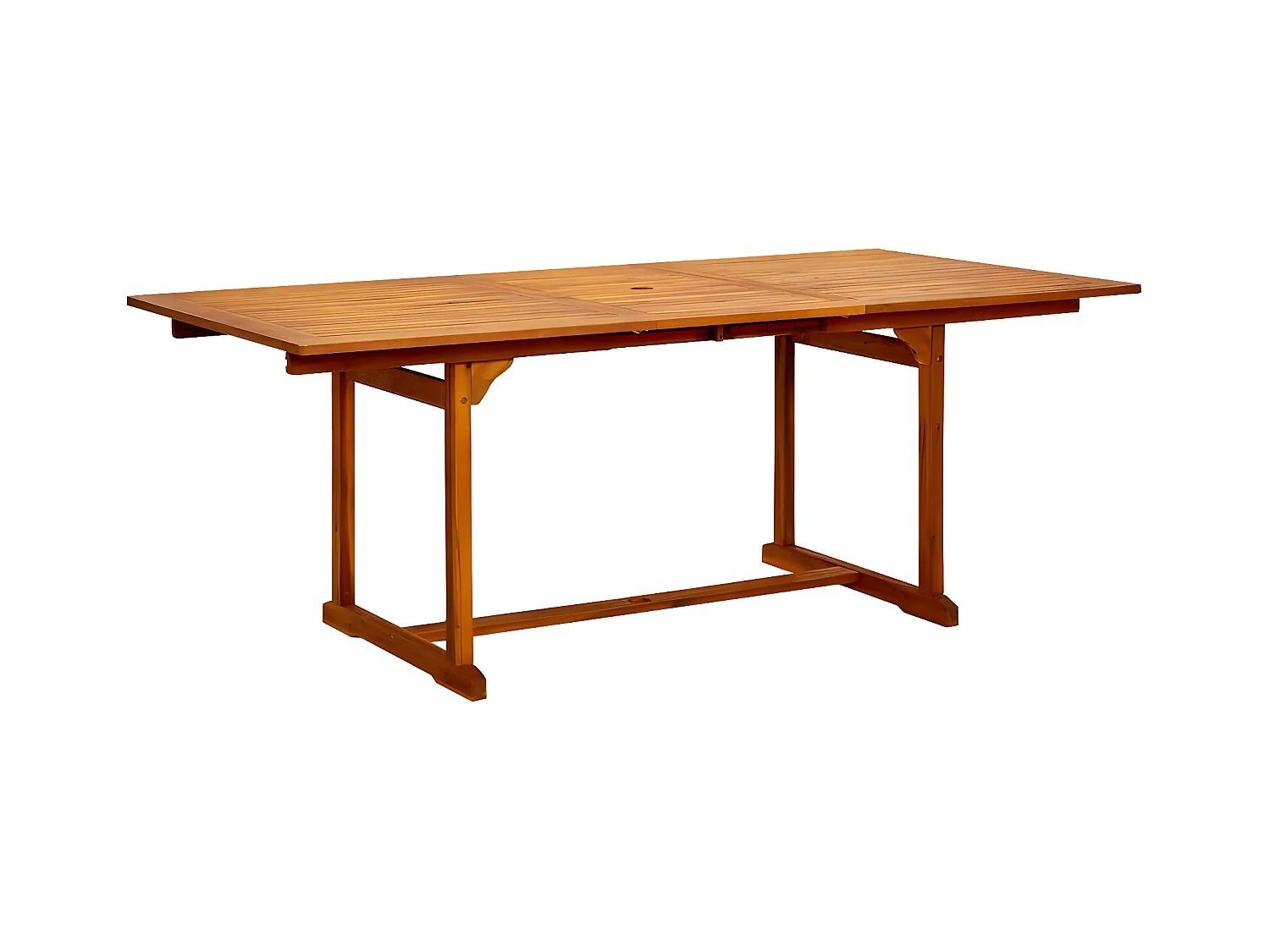 Wyril  Table à dîner de jardin (150-200)x100x75cm Bois d'acacia massif