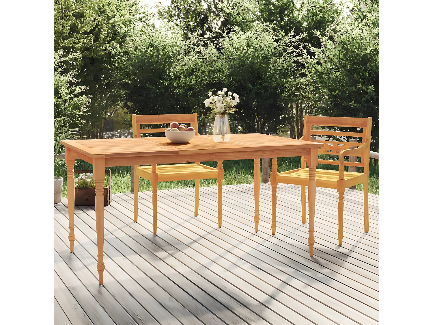 Harion  Table Batavia 150x90x75 cm Bois de teck solide