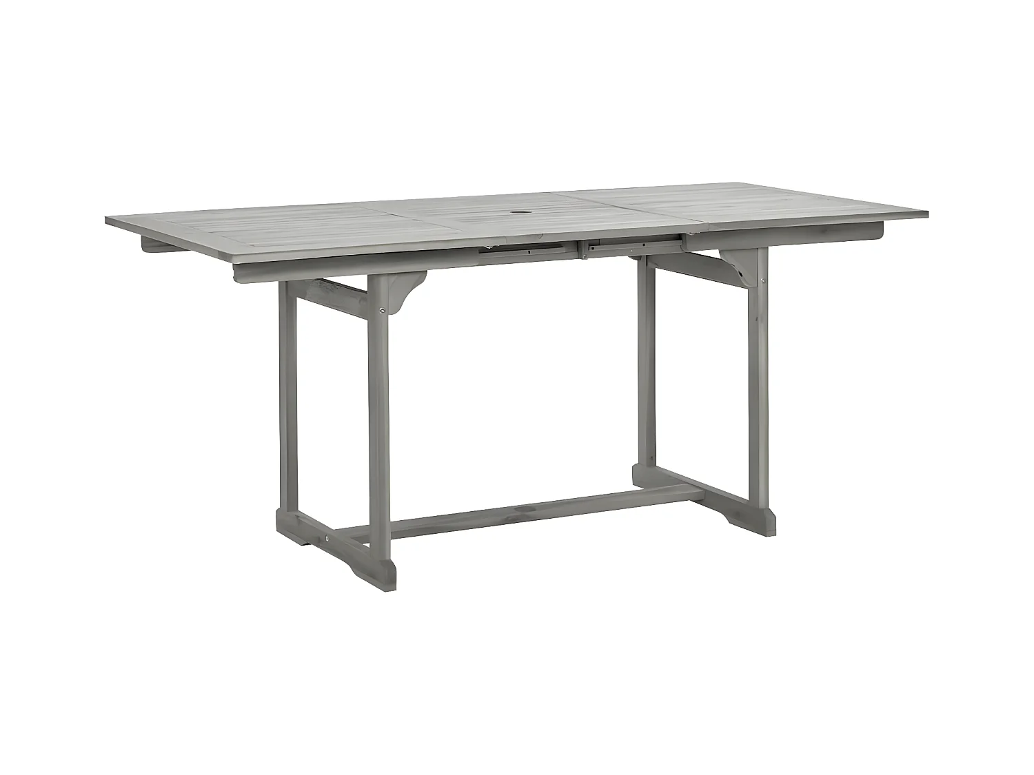 Stokkemarke  Tuintafel (120-170)x80x75 cm massief acaciahout