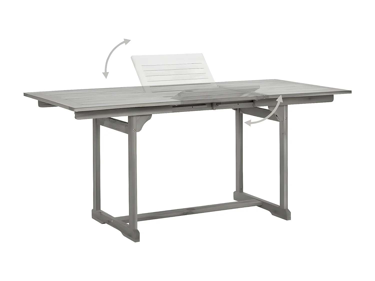 Stokkemarke  Tuintafel (120-170)x80x75 cm massief acaciahout