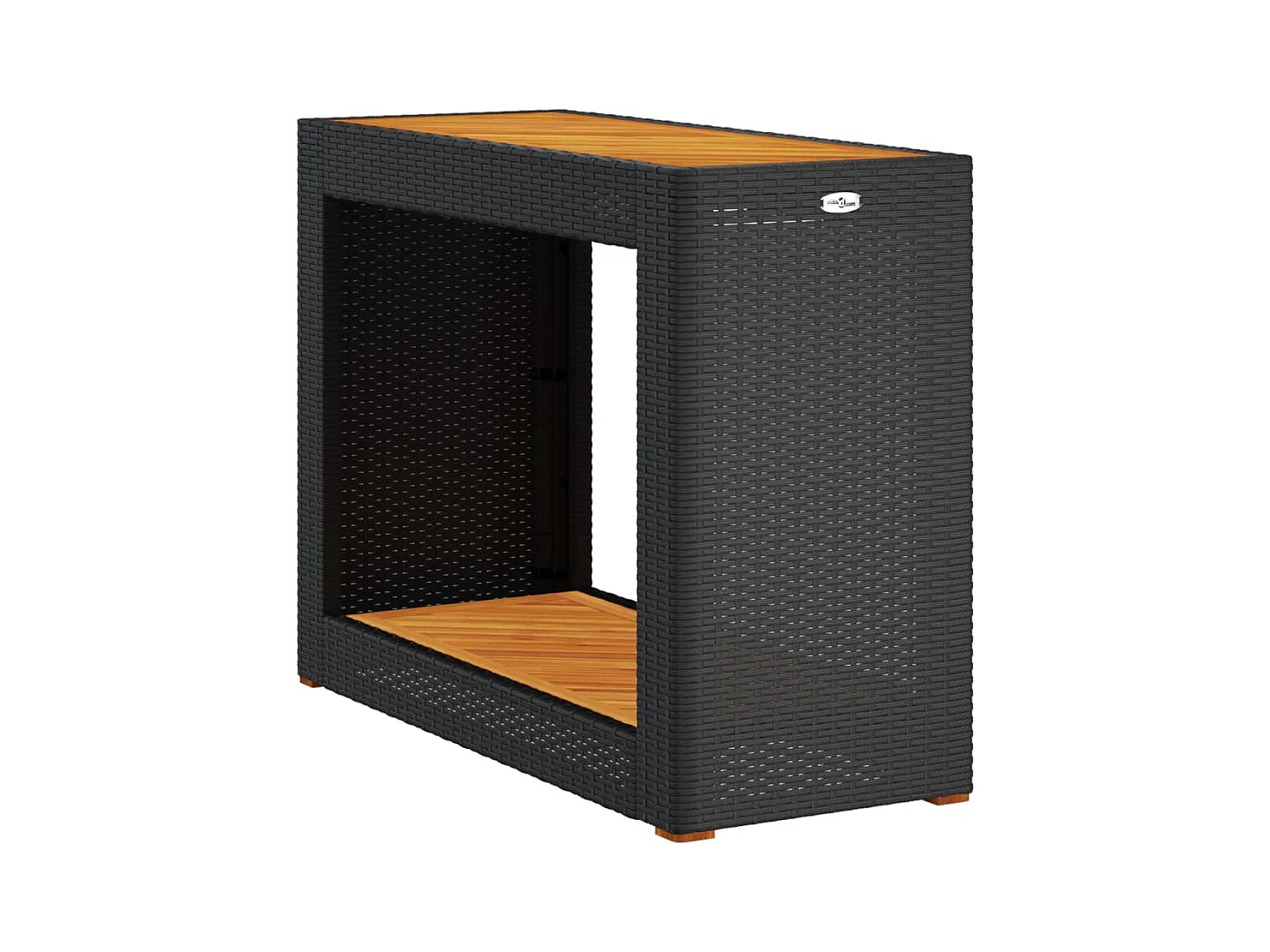 Kävlinge  Table d'appoint de jardin dessus en bois noir 100x40x75 cm