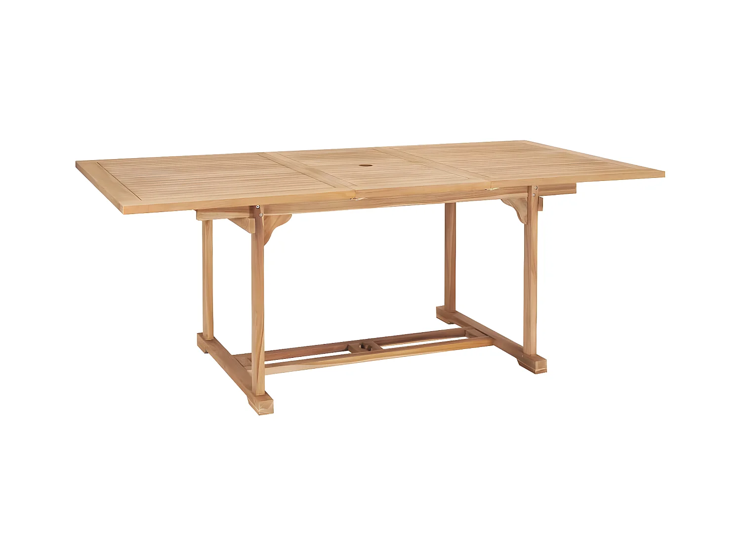 Sylanor  Table de jardin extensible 150-200x100x75 cm Teck solide