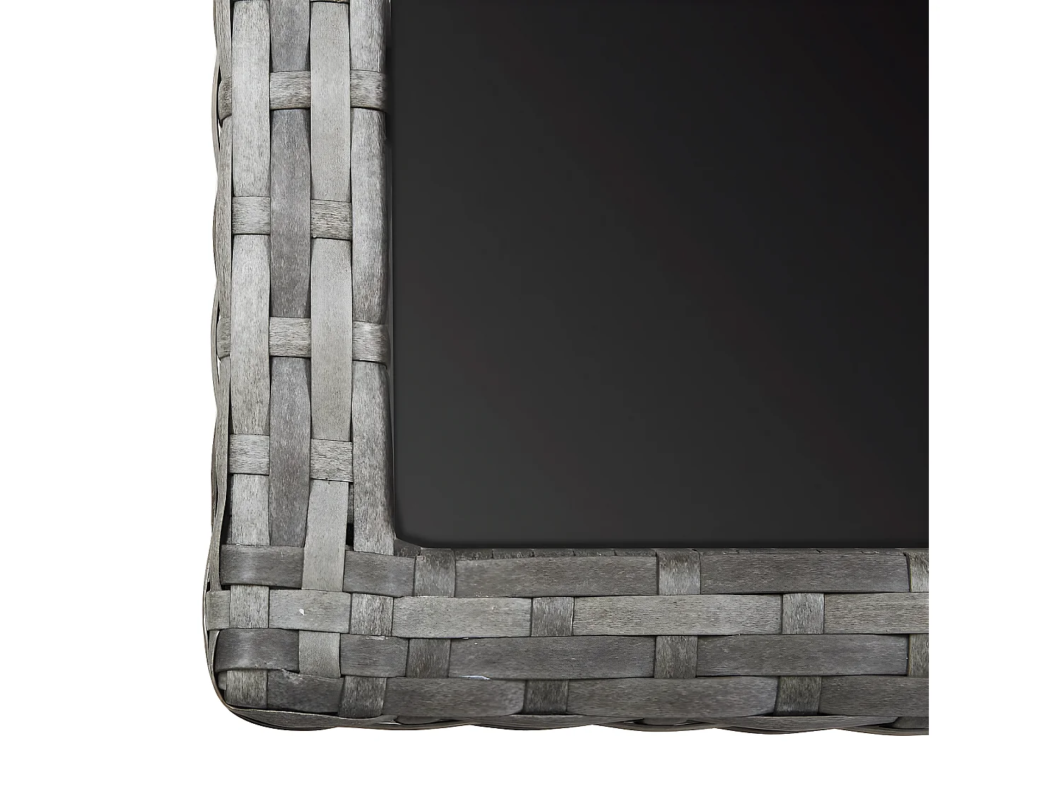 Drumsna  Table de jardin Anthracite 110x53x72 cm Verre et résine tressée