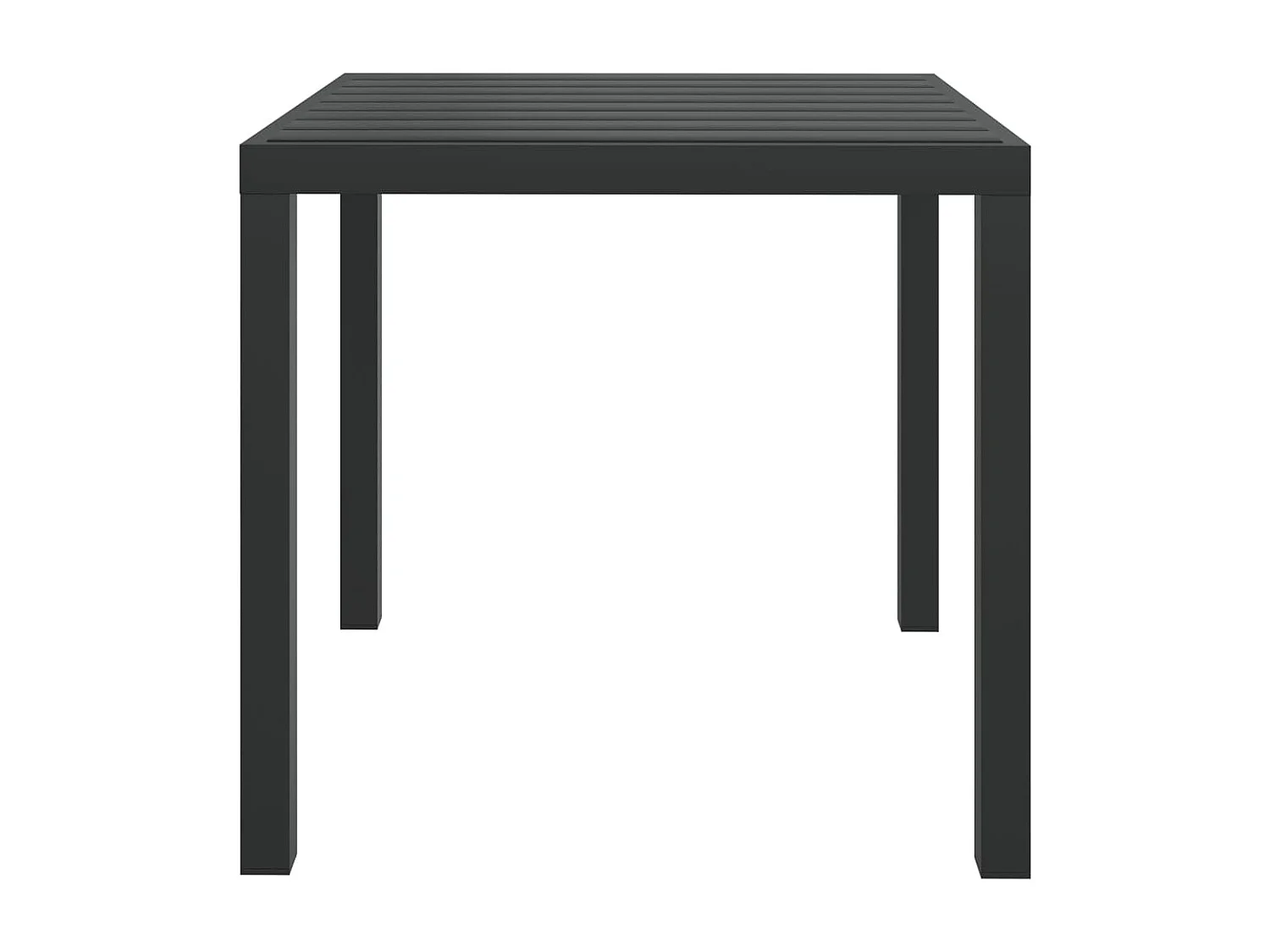 Marie-Rose  Tuintafel 80x80x74 cm aluminium en HKC zwart