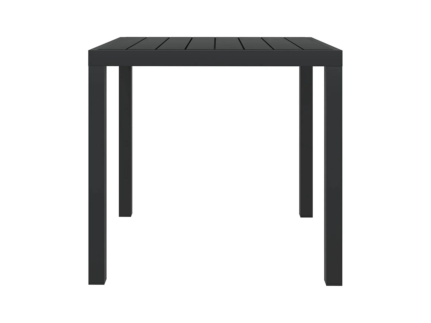 Marie-Rose  Table de jardin Noir 80 x 80 x 74 cm Aluminium et WPC