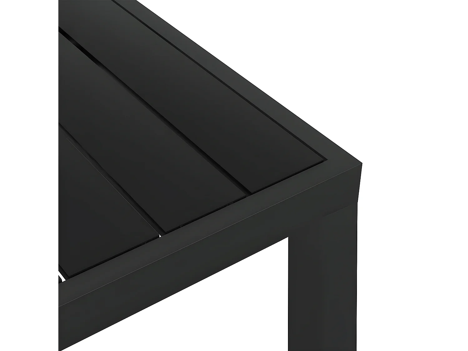 Marie-Rose  Table de jardin Noir 80 x 80 x 74 cm Aluminium et WPC