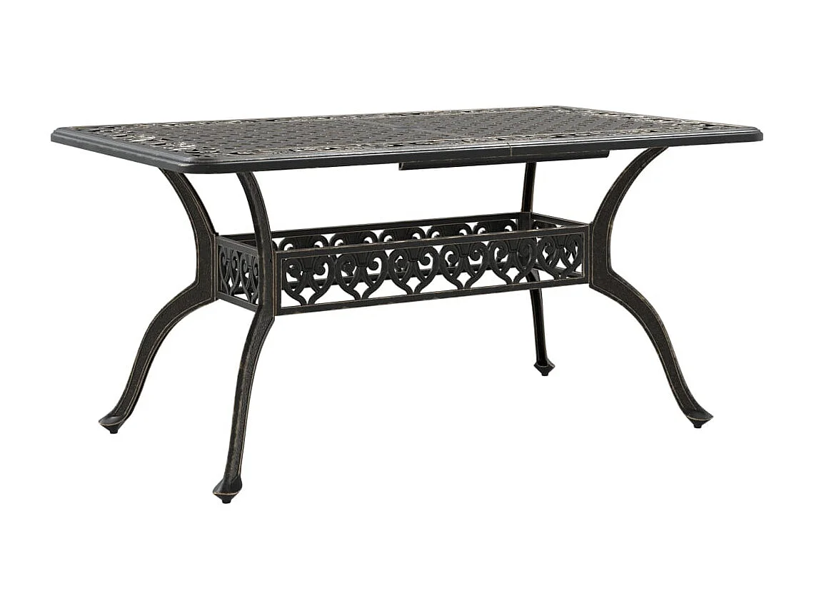 Alesra  Table de jardin bronze 150x90x72 cm aluminium coulé