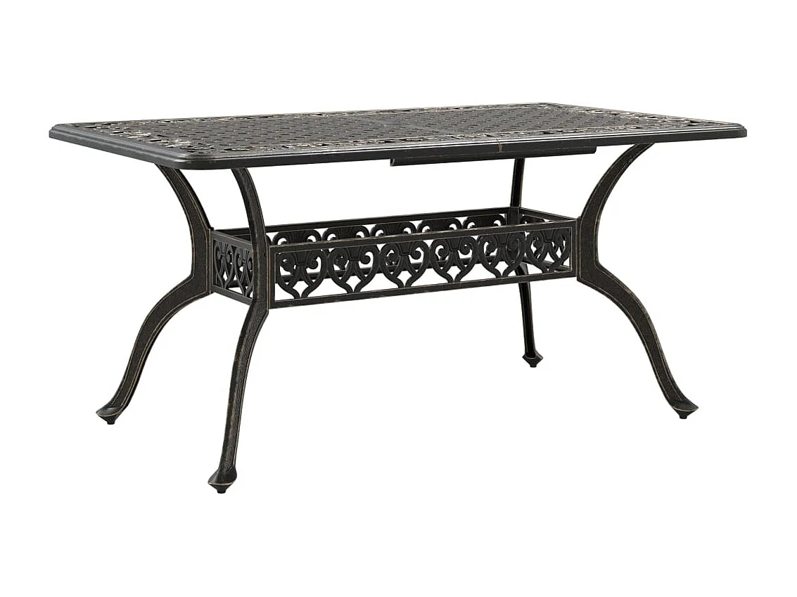 Alesra  Table de jardin bronze 150x90x72 cm aluminium coulé
