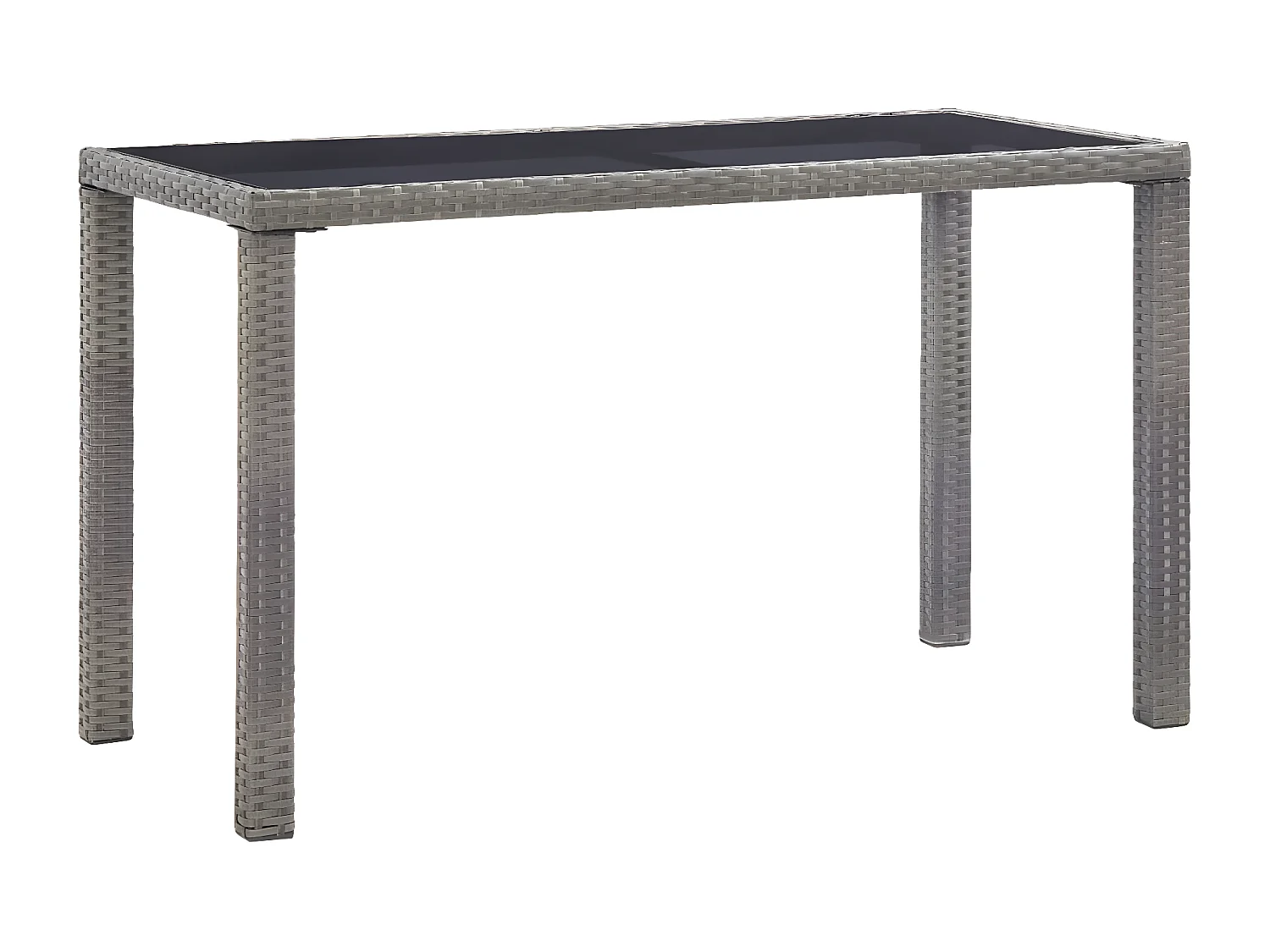 Aurora Marie  Tuintafel 123x60x74 cm poly rattan antraciet