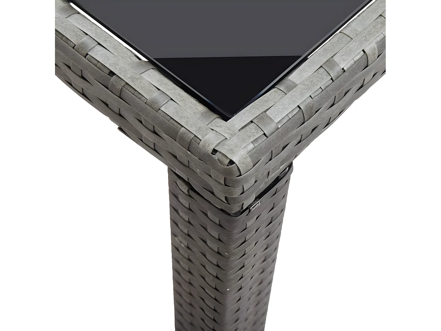 Aurora Marie  Tuintafel 123x60x74 cm poly rattan antraciet