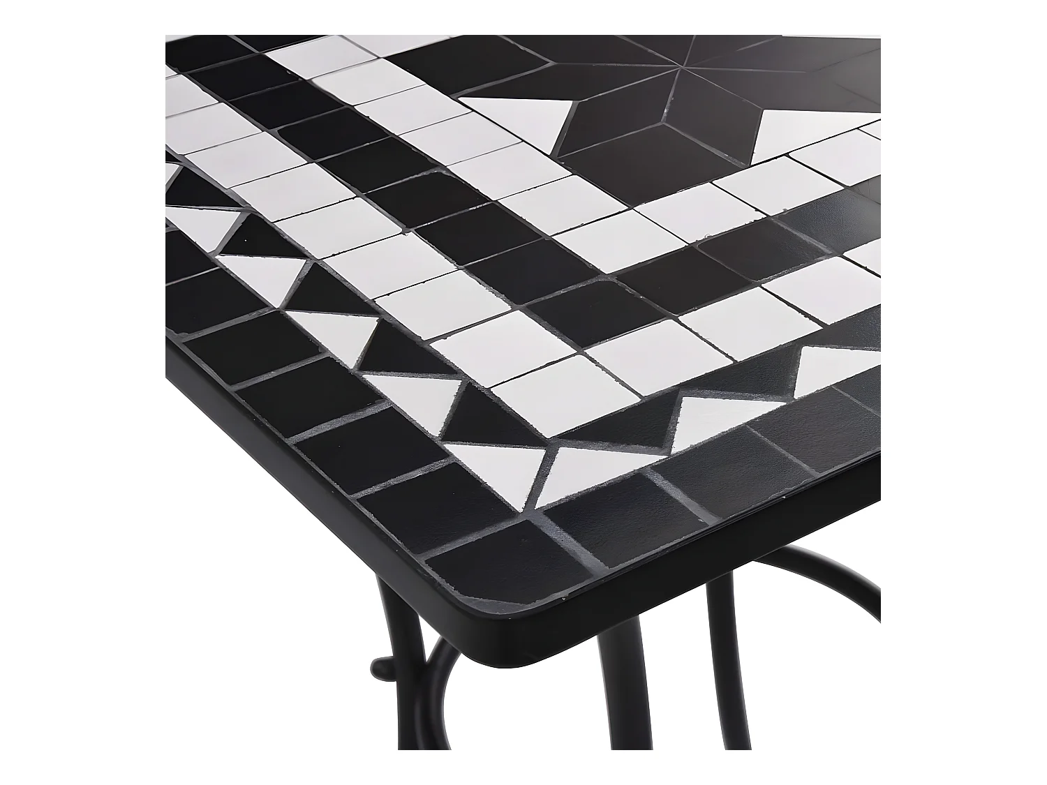 Michael Alan  Bistrotafel mozaïek 60 cm keramiek zwart en wit