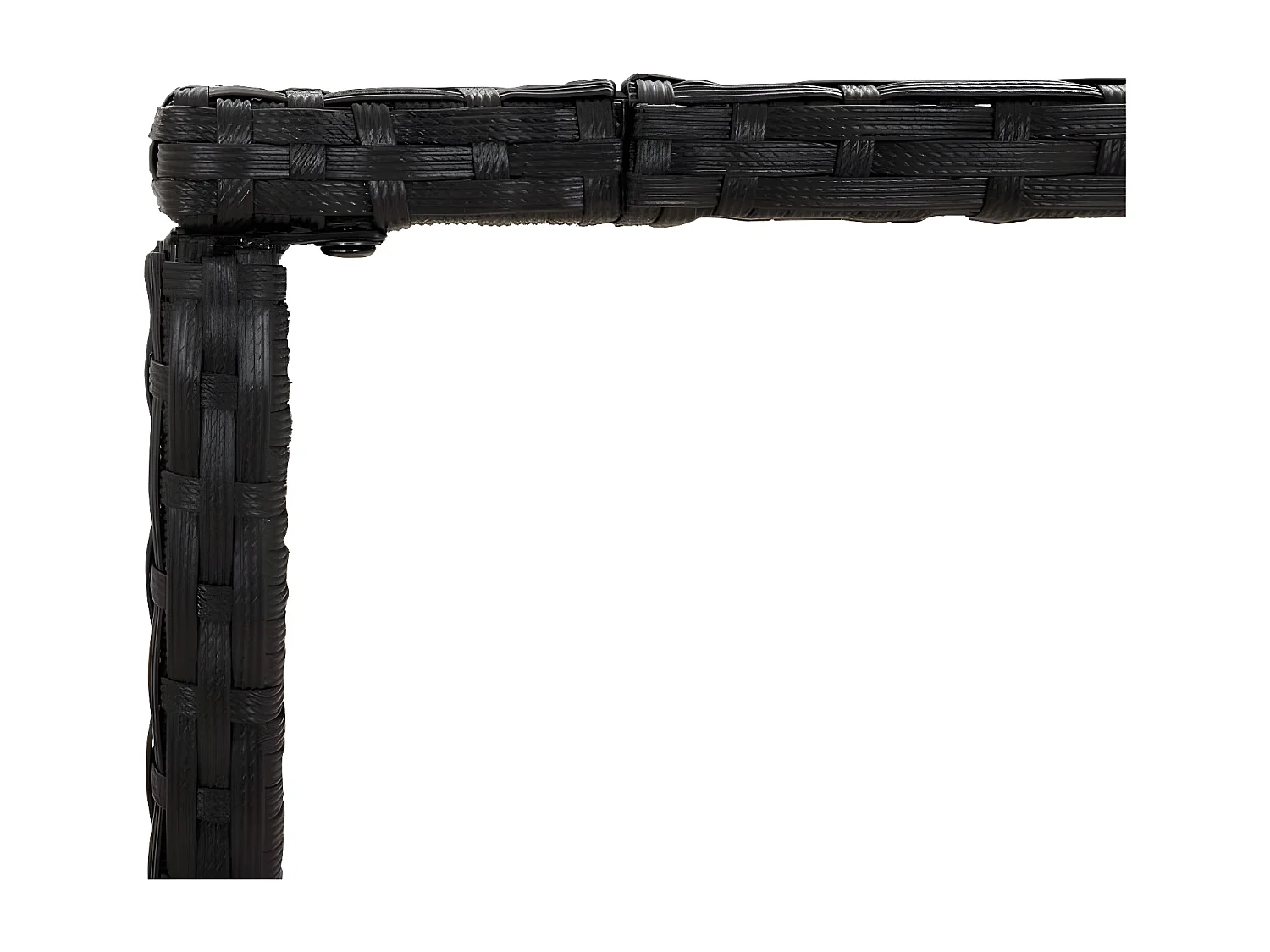 Village Green-Green Ridge  Bartafel met glazen blad 180x70x110 cm poly rattan zwart