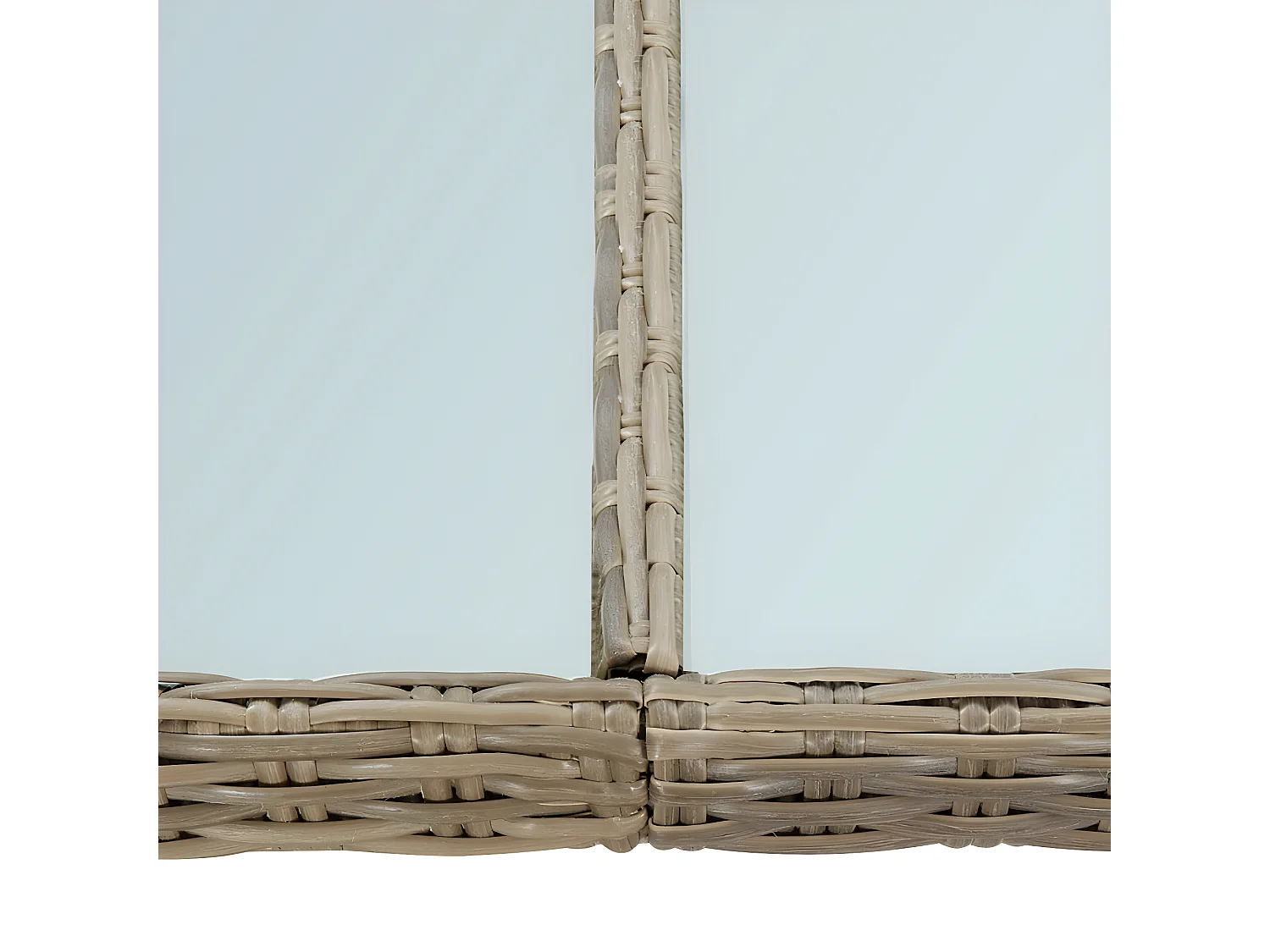 Christina  Tuintafel 200x100x74 cm glas en poly rattan bruin