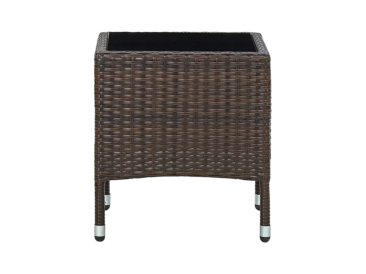 Emilie-Jean  Table de jardin Marron 40x40x45 cm Résine tressée