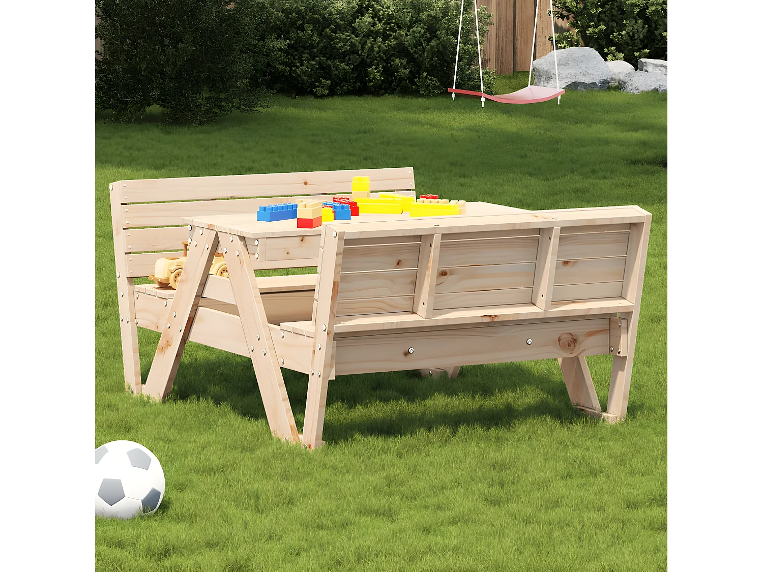 Velmi  Picknicktafel voor kinderen 88x122x58 cm massief grenenhout