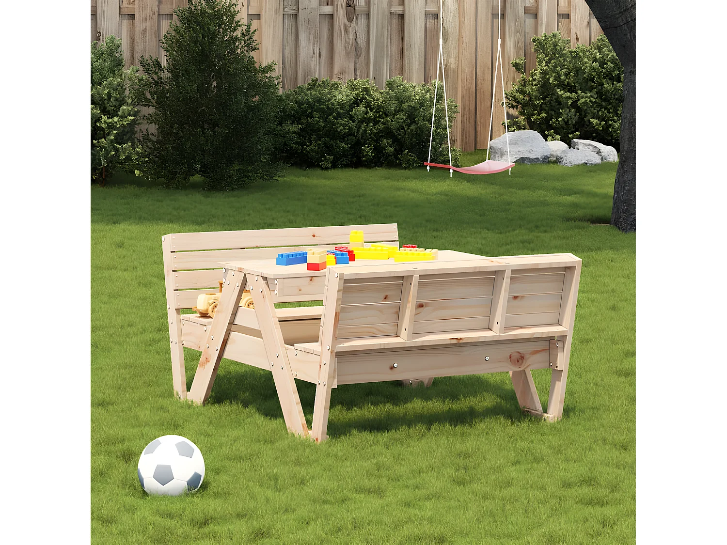 Velmi  Picknicktafel voor kinderen 88x122x58 cm massief grenenhout