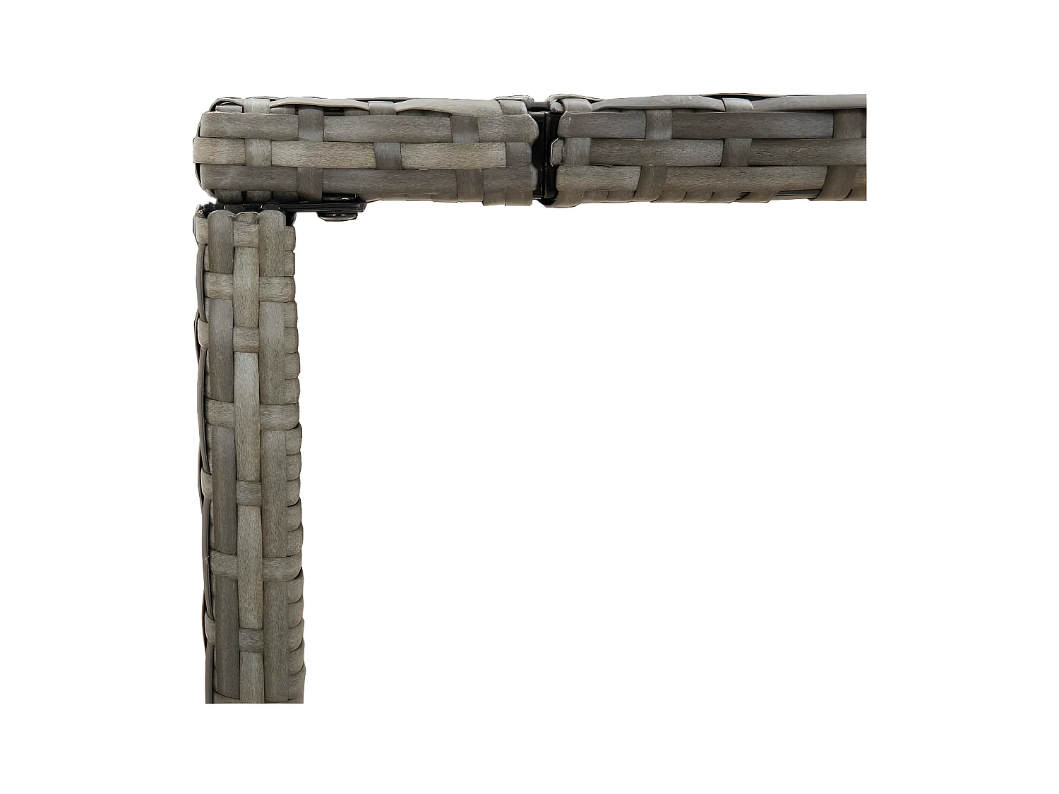 Village Green-Green Ridge  Table de bar et dessus en verre gris 180x70x110 cm poly rotin