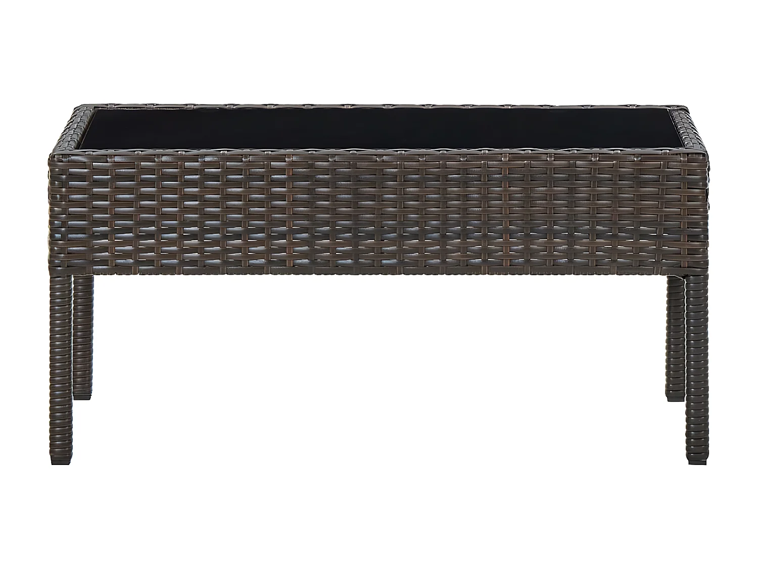 Gabrielle-Hélène  Gartentisch Braun 75x40x37 cm Poly Rattan