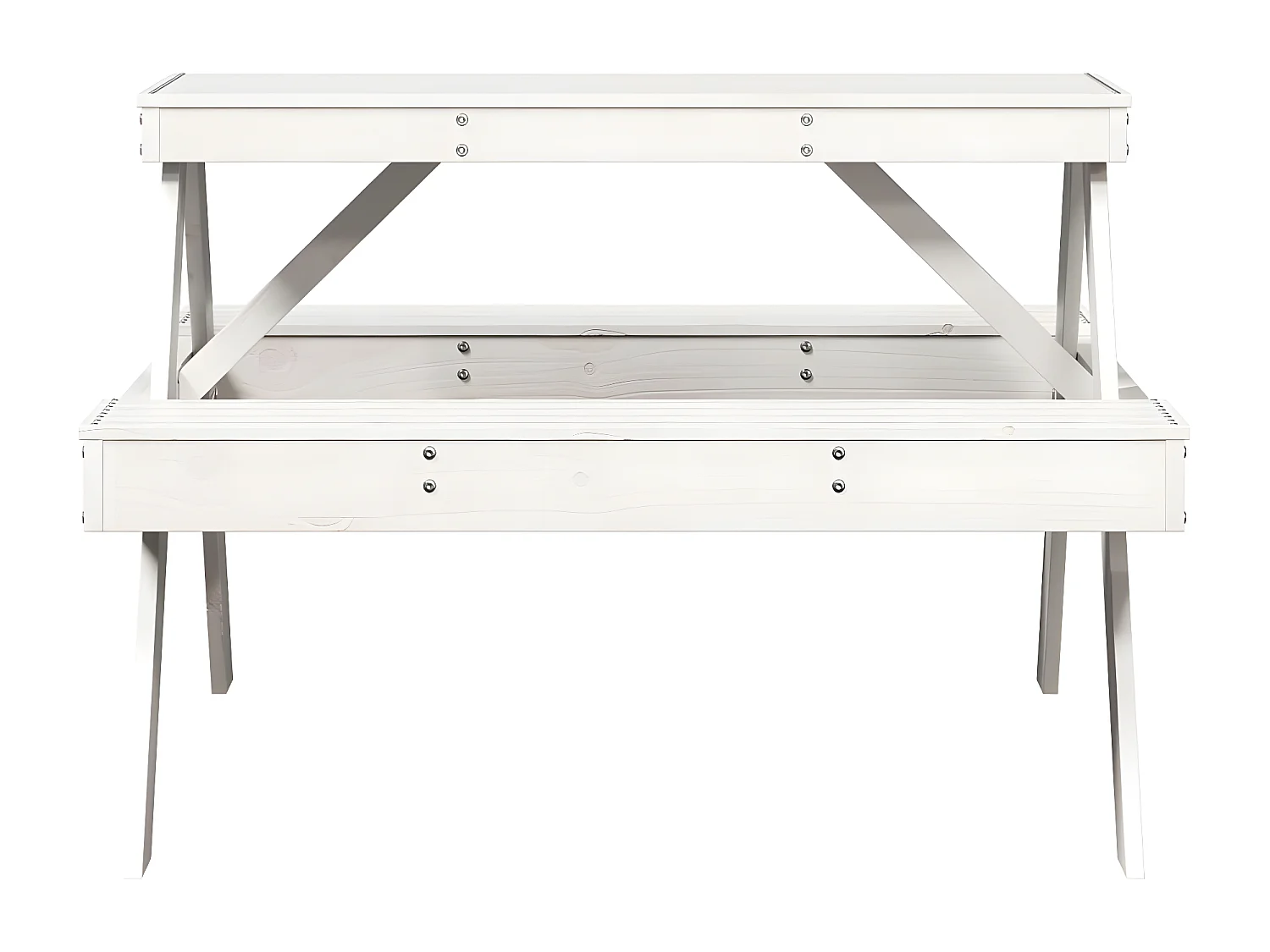 Frekja  Picknicktafel 105x134x75 cm massief grenenhout wit