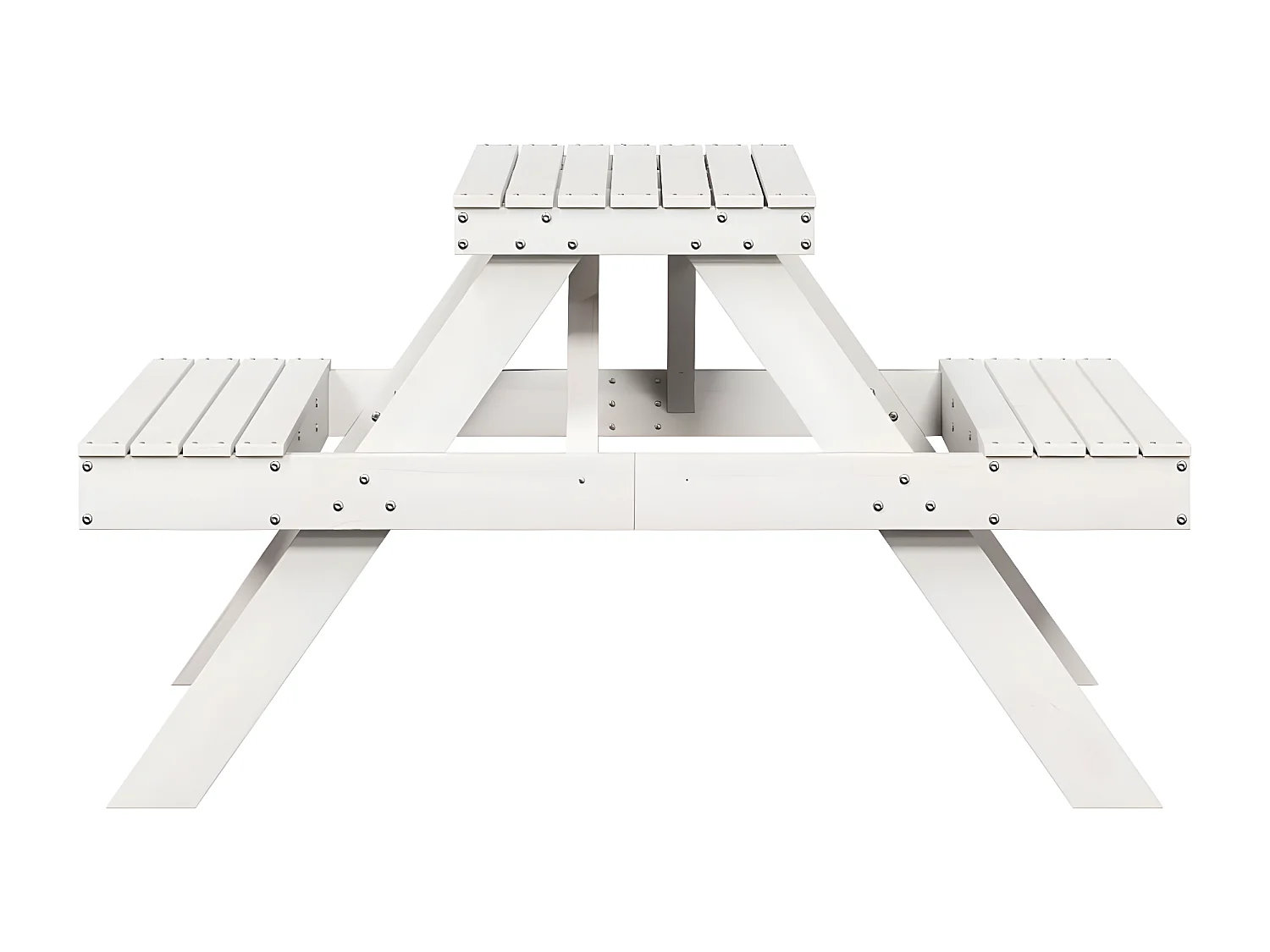 Frekja  Picknicktafel 105x134x75 cm massief grenenhout wit