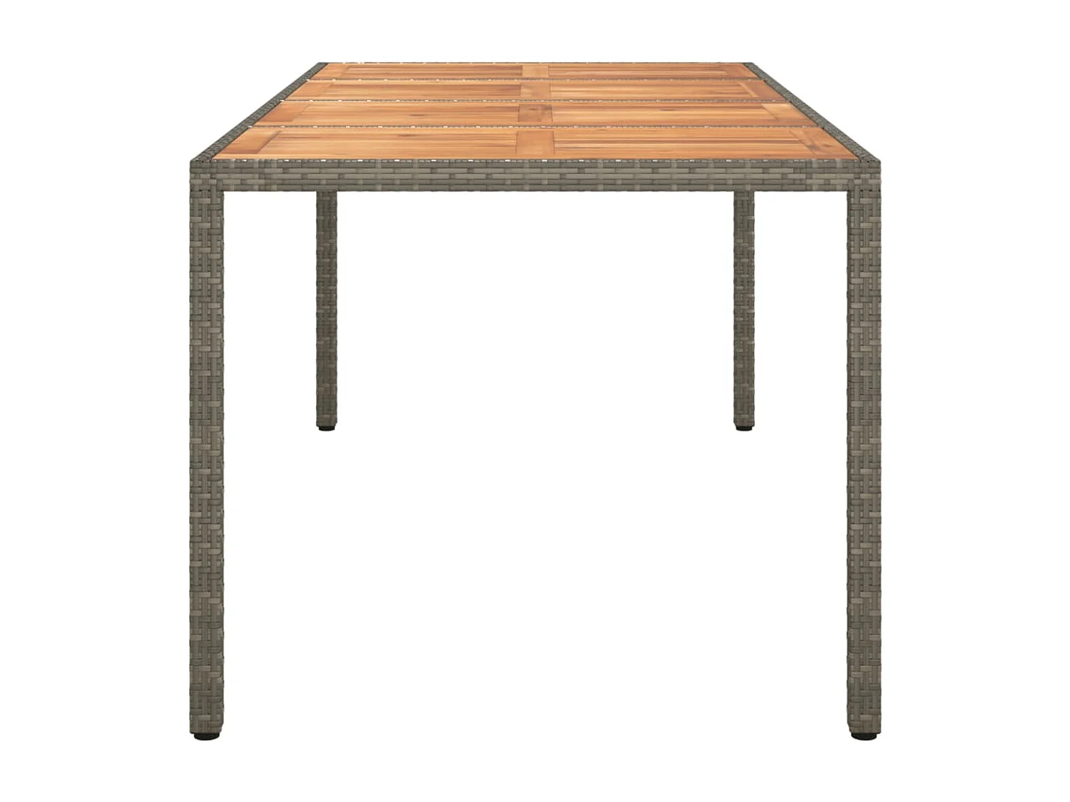 Fryssa  Tuintafel 190x90x75 cm poly rattan en acaciahout grijs