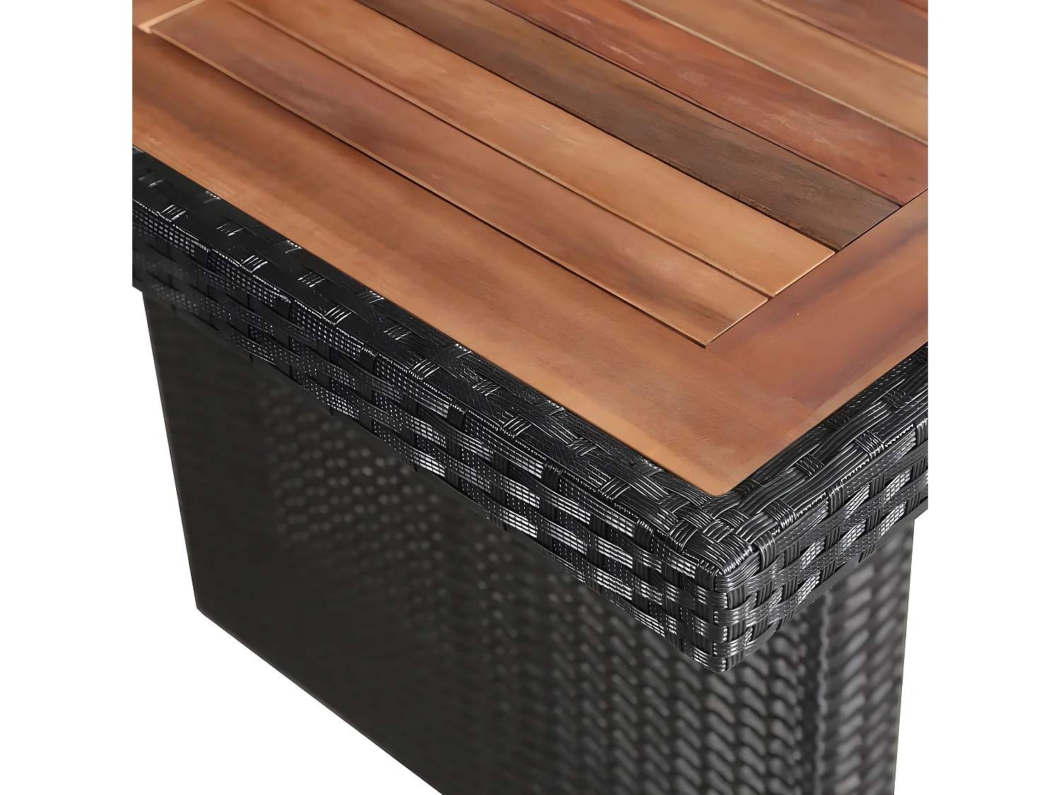 Gryfna  Table de jardin 240x90x74 cm Résine tressée et bois d'acacia