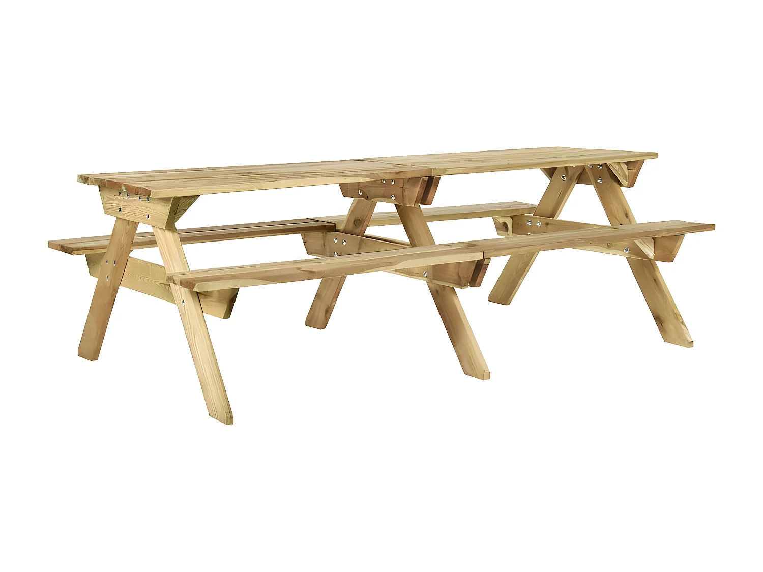 Bernt  Picknicktisch mit Bänken 220x122x72 cm Kiefernholz Imprägniert