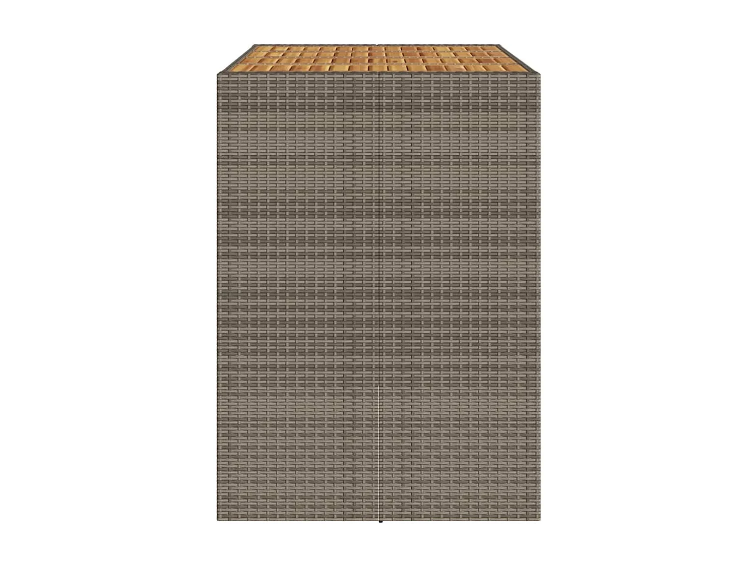 Karaca  Garten-Bartisch mit Holzplatte Grau 145x80x110 cm Polyrattan